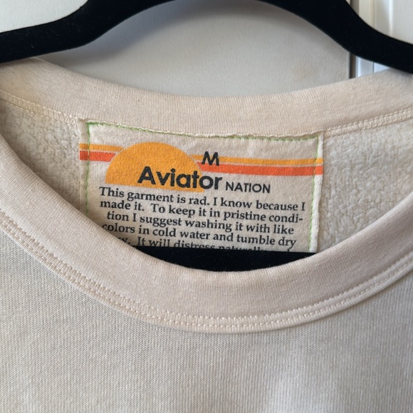 Aviator nation Venice vintage white sweatshirt - Picture 2 of 2